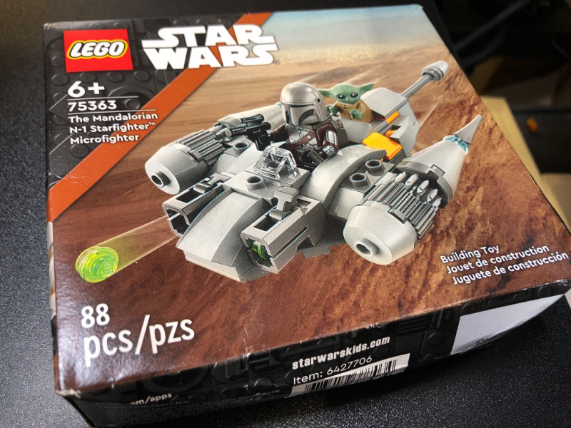 Photo 2 of LEGO Star Wars The Mandalorian’s N-1 Starfighter Microfighter 75363 Building Toy Set for Kids Aged 6 and Up with Mando and Grogu 'Baby Yoda' Minifigures, Fun Gift Idea for Action Play