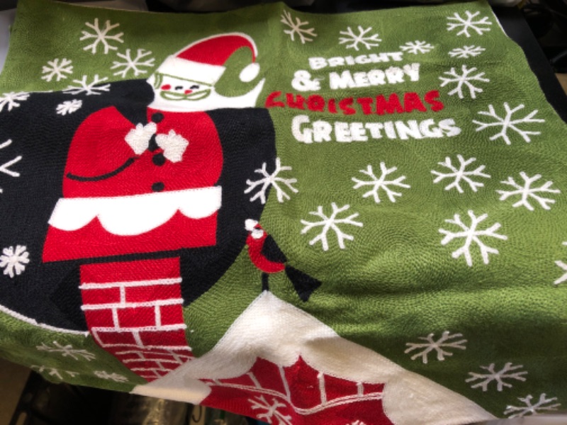 Photo 1 of 2 PACK PILLOW CASE BRIGHT AND MERRY CHRISTMAS GREETINGS 18" X 18"