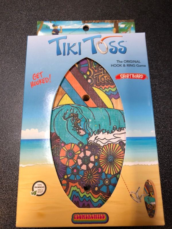 Photo 2 of Tiki Toss Ring Toss Game for Adults & Kids - Flowerchild Edition