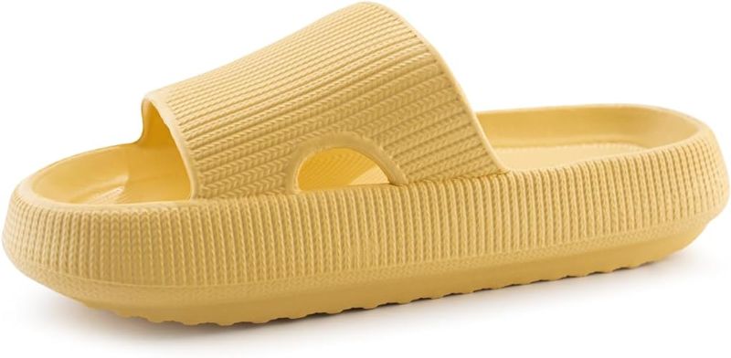 Photo 1 of SUMMERJOY Cloud Slides for Women and Men, Soft Cloud Slippers, Massage Black Bubble Slides Easy Clean Thick Sole Non-slip Pillow Slippers, Shower, Swimming, Beach, Indoor and Outdoor Pillow Slides  7.5-8.5 Women/6-7 Men
