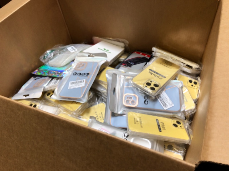 Photo 1 of ASSORTED CELL PHONE COVER BOX LOT, VARIOUS SIZES AND COLORS, ALL PHONE COVERS SOLD AS IS