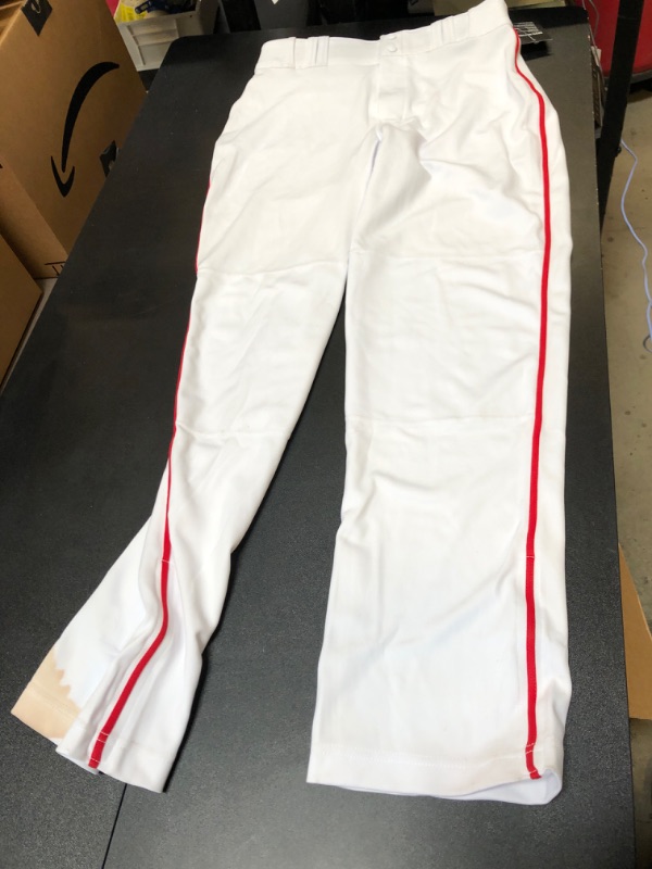 Photo 1 of Champro Adult Mens Pro Weight Knicker Baseball Pants white with Red Piping Medium