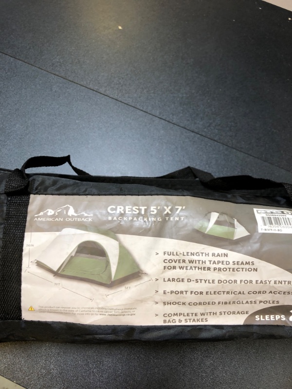 Photo 1 of 5'x7' Backpacking tent