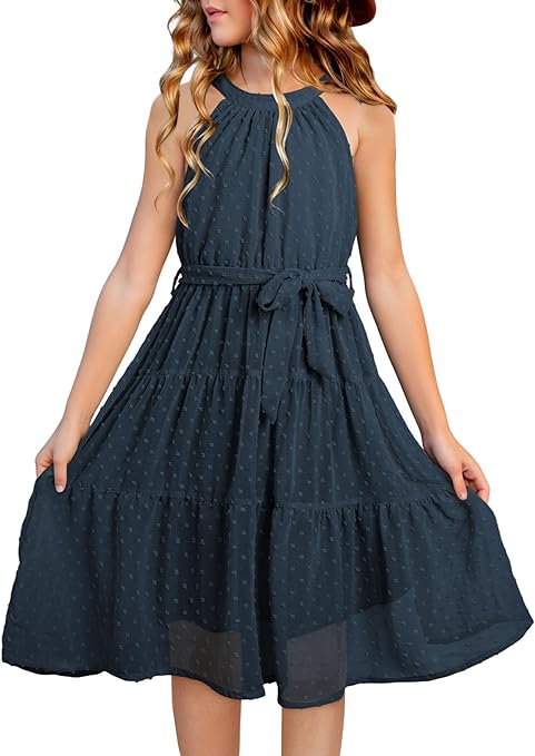 Photo 1 of blibean Tween Girls 2024 Elegant Dress Kids Semi Formal Dresses Size 7Y
