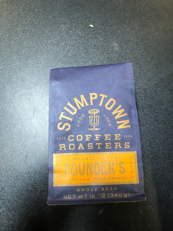 Photo 2 of Stumptown Coffee Roasters, Medium Roast Organic Whole Bean Coffee Gifts - Founder's Blend 12 Ounce Bag with Flavor Notes of Vanilla and Cocoa Powder. Enjoy by 05.07.2024