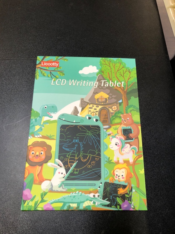 Photo 2 of LCD Writing Drawing Tablet for Kids - 10 Inch Colorful Doodle Board Educational Learning Erasable Reusable Pad with Magnetic Pen Toddler Toy Gift for 3 4 5 6 7 8 9 Years Old Boy Girl (Crocodile)
