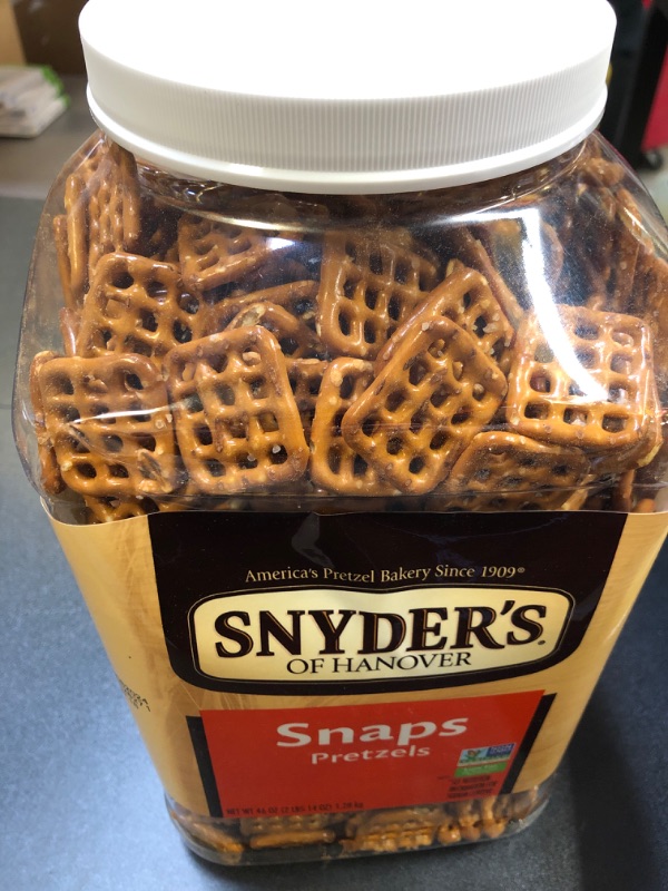 Photo 2 of Snyder's of Hanover Pretzel Snaps, 46 Oz Canister Snaps 2.87 Pound (Pack of 1) BEST BY 6/8 2024
