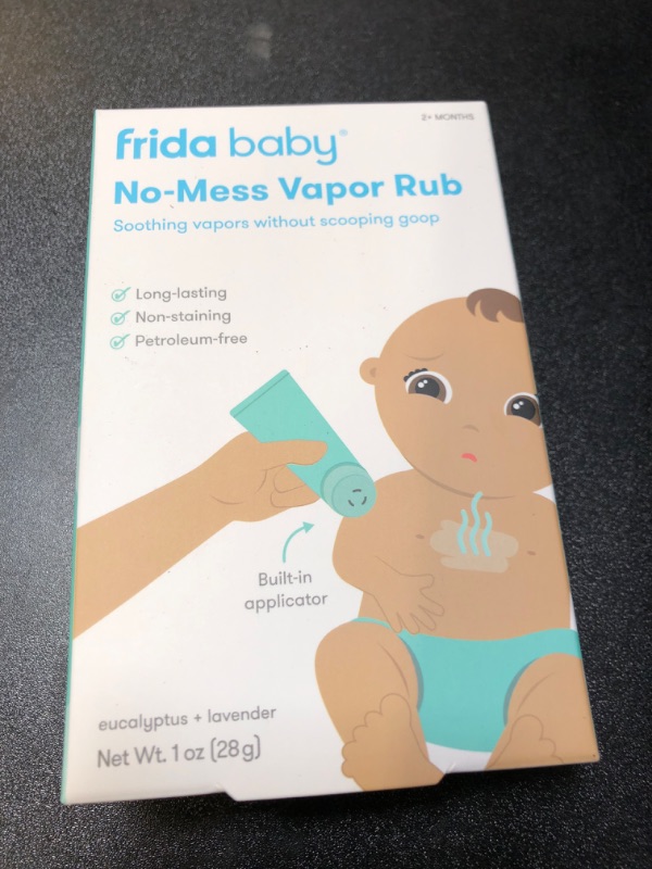 Photo 2 of Frida Baby No-Mess Vapor Rub, Baby Vapor Rub for Chest, Neck, Back + Foot,Non-staining, Petroleum-Free Hands-Free Applicator Tube, Soothing Eucalyptus & Lavender for Sleep