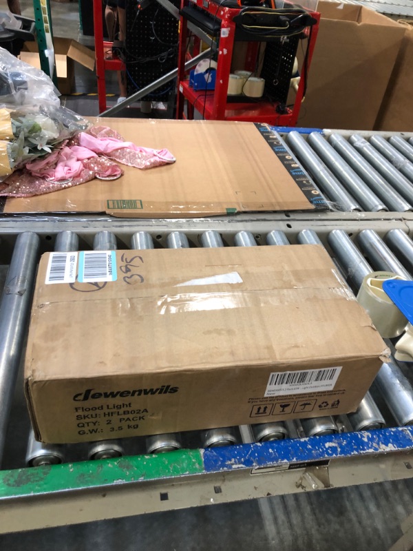 Photo 1 of **FOR PARTS**DEWENWILS 2-Pack 65W LED Flood Light Outdoor, IP65 Waterproof 6670 Lumen Super Bright(500W Halogen Equiv)Adjustable Knuckle Mount LED Security Light, 5000K Daylight for Yard, Garage, Garden, UL Listed Black-65 Watts
