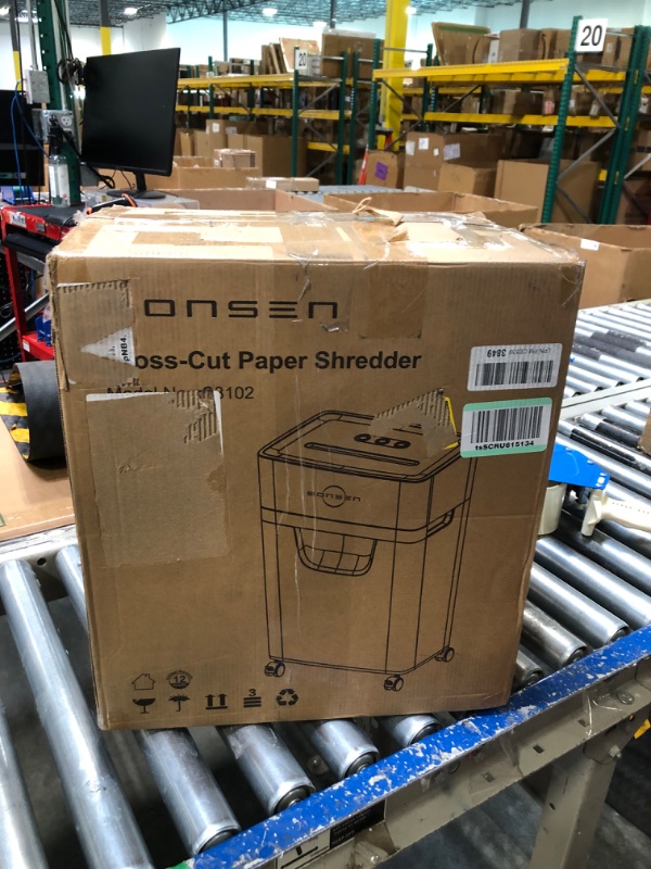 Photo 1 of BONSEN 15-Sheet Heavy Duty Paper Shredder for Office, 30-Minute Running Time Cross-Cut Shredder with 5.3-Gallon Pull Out Basket, Anti-Jam & Quiet Shredder for Home Office (S3102) 15-Sheet Cross-Cut