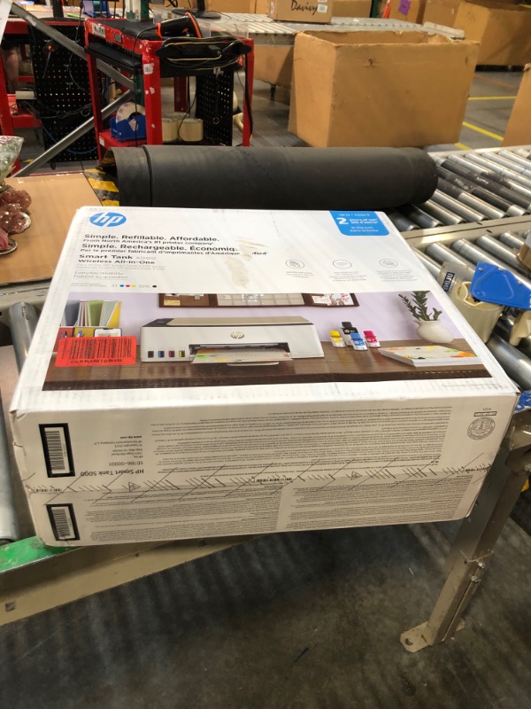 Photo 2 of HP Smart-Tank 5000 Wireless All-in-One Ink-Tank Printer with up to 2 years of ink included, mobile print, scan, copy, white, 17.11 x 14.23 x 6.19