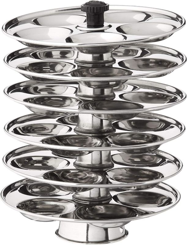 Photo 1 of Tabakh 6-Rack Stainless Steel Mini Idli Stand, Makes 108 Idlys