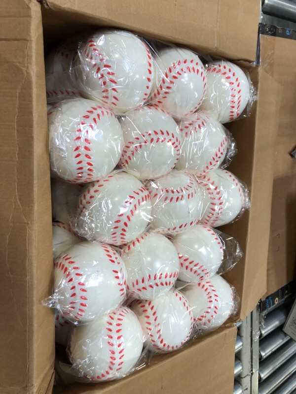 Photo 3 of 30 Pack 4" Extra Large Baseball Stress Balls Bulk Giant Foam Squeeze Balls Soft Baseball Toys Stress Relief Baseball Sports Themed for School Carnival Reward Party Favor (Baseball ) **USED** EXTRA SOFTBALL***