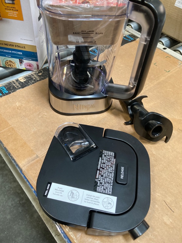 Photo 5 of *** NOT FUNCTIONAL**** SELLING AS PARTS***
Ninja SS351 Foodi Power Blender & Processor System 1400 WP Smoothie Bowl Maker & Nutrient Extractor* 6 Functions for Bowls, Spreads, Dough & More, smartTORQUE, 72-oz.** Pitcher & To-Go Cups, Silver Silver 72 fl o