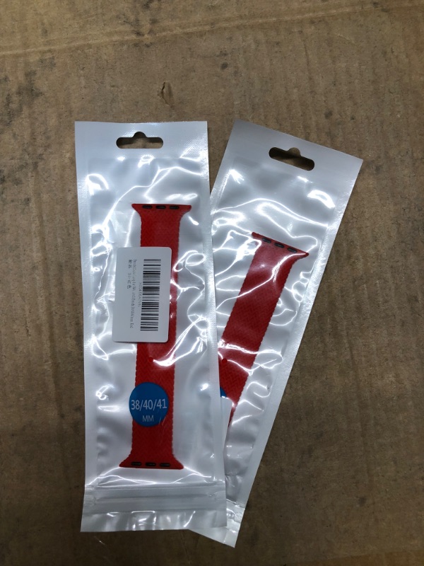 Photo 1 of Braided Solo Loop for Watch Band 40mm 41mm 38mm 44mm 45mm 42mm Men/Women,Stretchy Nylon Sport wristband Strap for iWatch Bands - 2 pack 