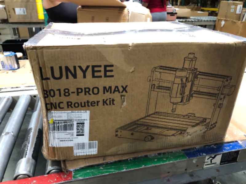 Photo 2 of LUNYEE 3018 PRO MAX CNC Machine 500W All-Metal CNC Router Machine 3 Axis Limit Switches & Emergency-Stop with GRBL Offline Control for Cutting Wood Acrylic MDF Plastic, Working Area: 300 x 180 x 80mm