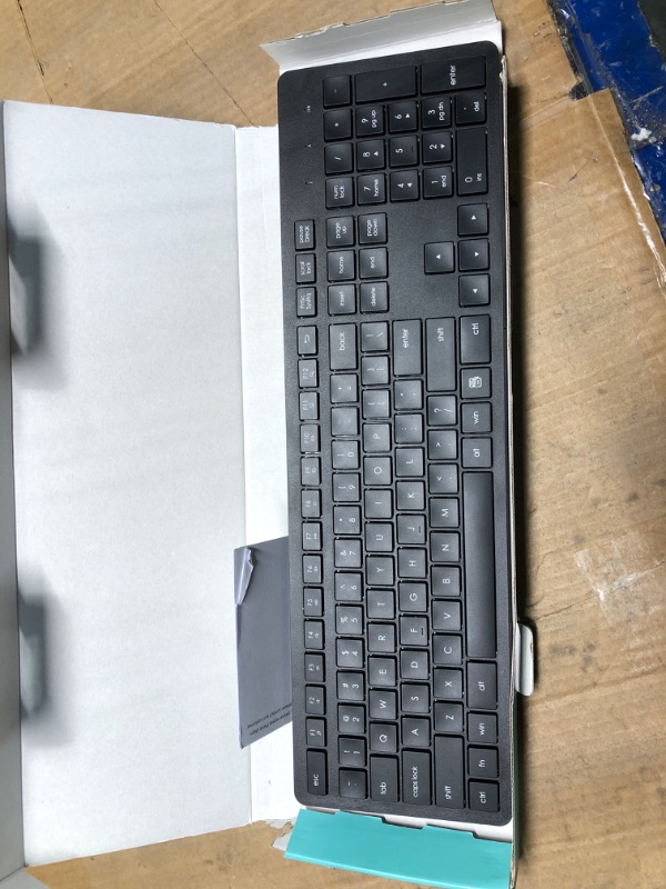 Photo 1 of Wireless Keyboard and Mouse Combo, 2.4G Silent Cordless Keyboard Mouse Combo for Windows Chrome Laptop Computer PC Desktop, 106 Keys Full Size with Number Pad, 1600 DPI Optical Mouse (Black)
