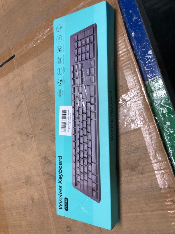 Photo 1 of Wireless Keyboard and Mouse Combo, 2.4G Silent Cordless Keyboard Mouse Combo for Windows Chrome Laptop Computer PC Desktop, 106 Keys Full Size with Number Pad, 1600 DPI Optical Mouse (Black)

