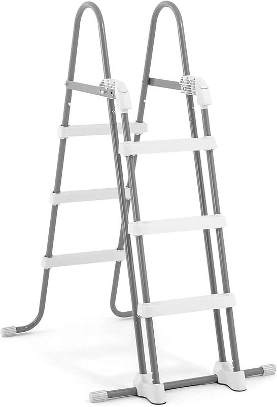 Photo 1 of Intex 28075E Deluxe Pool Ladder with Removable Steps for Intex Pools with Wall Height of 42 Inch
