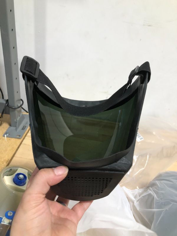 Photo 1 of 2 Pack Plastic Face Shield, Full Safety Face Protection Equipment with for Unisex an d Adult, Reusable Face Shield for Work Protection Anti Fogging Sun Smoke Dust Oil Dark Green