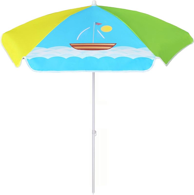 Photo 1 of AMMSUN 47 Inch/ 5ft Seaside Umbrella for Sand and Water Table - Kids Durable Umbrellas for children Beach Camping Garden Outdoor Play Shade
