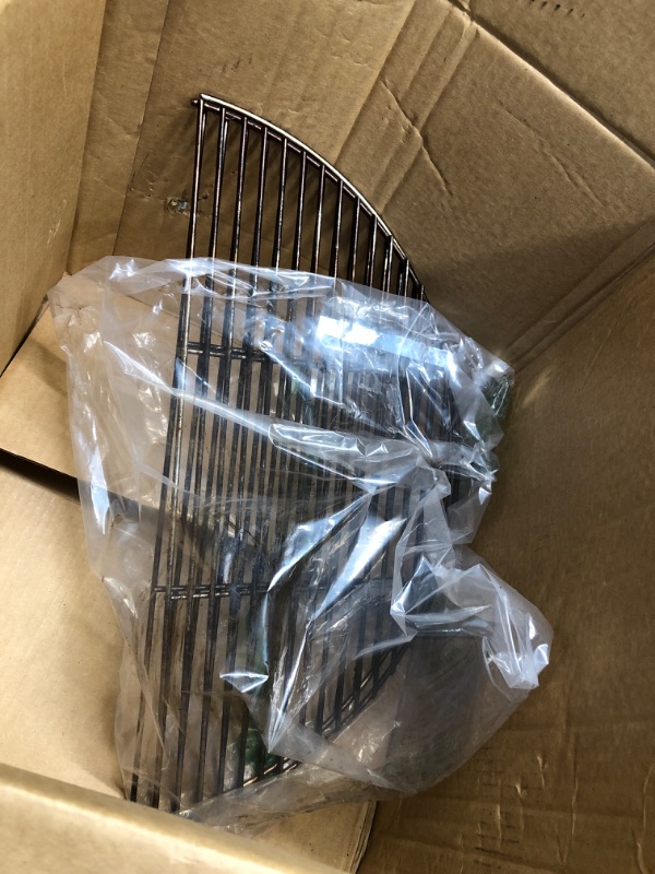 Photo 1 of 2-Pack Stainless Steel Half-Moon Cooking Grate?Compatible with Kamado Joe Big Joe Series, XL Big Green Egg, and Other Round 24-inch Charcoal Grills