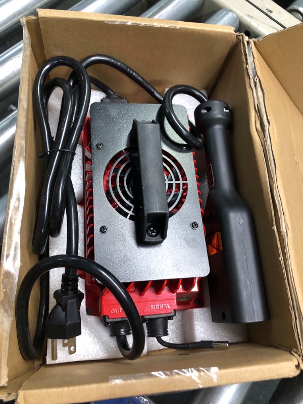 Photo 1 of 36 Volts 18 AMP Golf Cart Battery Charger 2-Pin D Style Plug Charger with Temp Sensor, Portable 36V Golf Cart Charger Compatible with EZGO TXT Golf Carts