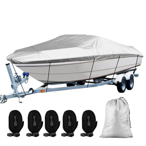 SPORTYOUTH Boat Cover, 17-19ft Trailerable Boats Cover Waterproof UV ...