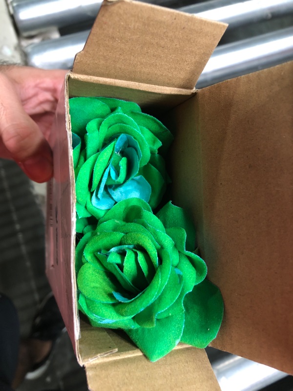 Photo 3 of 12 Pack Rose Hair Clip Flower Hairpin Floral Brooch Floral Hair Clips Mexican Hair Flowers Hairpin Party Supplies for Women Rose Hair Accessories Wedding Pack (Green)