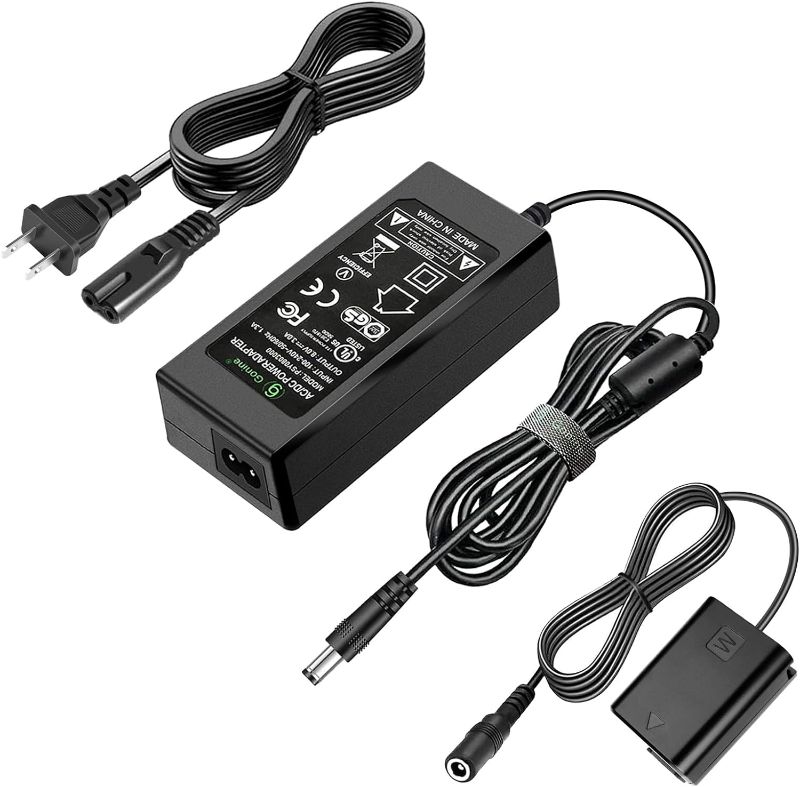 Photo 1 of Gonine AC-PW20 ZV-E10 Continuous Power Supply A6400 NP-FW50 Dummy Battery ACPW20 AC Adapter Kit for Sony Alpha A6000 A5100 A6100 A6300 A6500 A7 A7II A7S A7SII RX10 II IV Cameras.