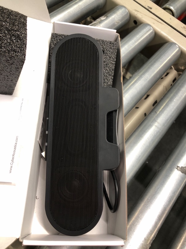 Photo 1 of Cyber Acoustics USB & Bluetooth Speaker Bar (CA-2890PRO) USB Powered Speaker with Speakerphone for PC and Bluetooth for Smartphones, Clamps to Monitors up to 2 Inches Thick USB & BT - Pro