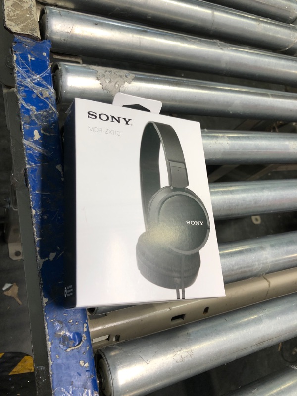 Photo 2 of Sony ZX Series Wired On-Ear Headphones, Black MDR-ZX110 No Mic Black