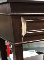 Photo 1 of **MINOR DAMAGE** (Shown In Picture)Deco 79 Traditional Wood Rectangle Accent Table, 16" x 12" x 29", Brown Accent Table Brown