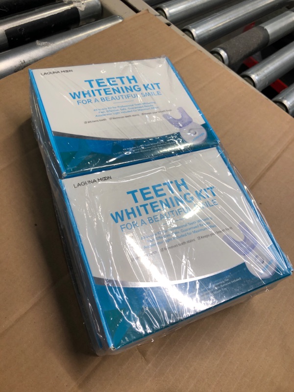 Photo 2 of (PACK OF 4) Teeth Whitening Kit with LED Light by Lagunamoon, 35% Urea Peroxide Teeth Whitening Gel, Mouth Tray, Wireless Teeth Whitening LED Light Helps Remove Stains from Coffee, Wine, Tea, No Sensitivity