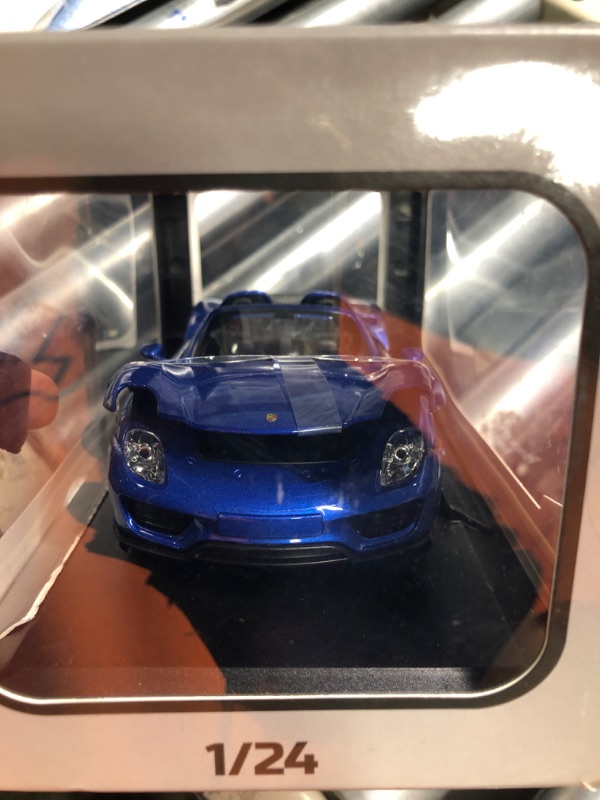 Photo 4 of 1:24 2010 Porsche 918 Spyder - Blue - Optimum Diecast