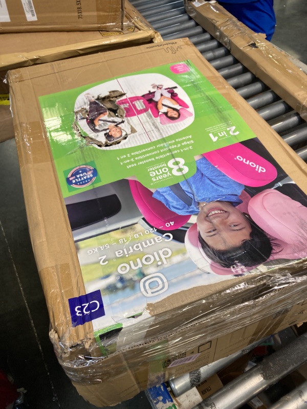 Photo 1 of Diono Cambria 2 XL 2022, Dual Latch Connectors, 2-in-1 Belt Positioning Booster Seat, High-Back to Backless Booster with Space and Room to Grow, 8 Years 1 Booster Seat, Pink NEW! Pink