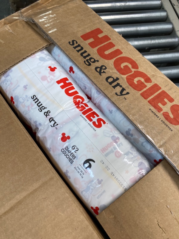 Photo 1 of Huggies Snug & Dry Baby Diapers, Size 6 (35+ lbs), 124 Ct Size 6 (124 Count)