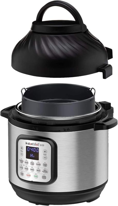 Photo 1 of ***DAMAGED SIDE*** 
Instant Pot Duo 7-in-1 Electric Pressure Cooker, Slow Cooker, Rice Cooker, Steamer, Sauté, Yogurt Maker, Warmer & Sterilizer, Includes App With Over 800 Recipes, Stainless Steel, 6 Quart
