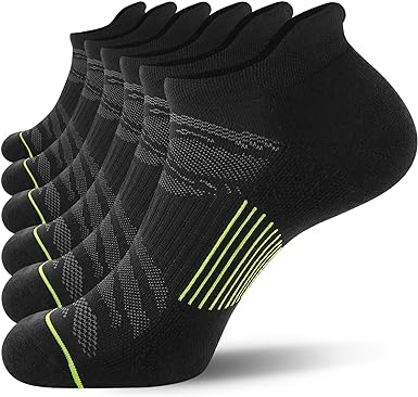 Photo 1 of FITRELL 6 Pack Men's Ankle Running Socks Low Cut Cushioned Athletic Sports Socks 7-9/9-12/12-15 -XL