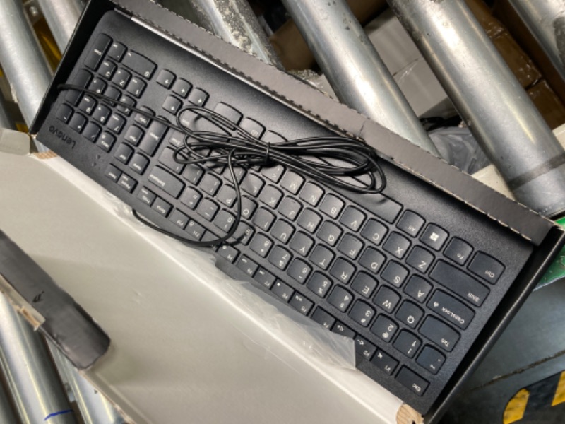 Photo 2 of Lenovo 300 USB Keyboard, Wired, Adjustable Tilt, Ergonomic, Windows 7/8/10, GX30M39655, Black