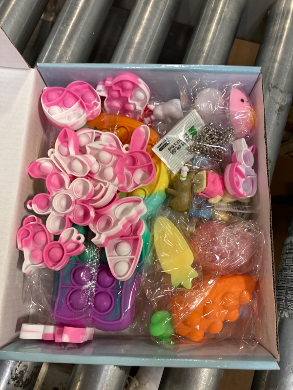 Photo 1 of Easter Basket Stuffers - Pop Easter Basket Bunny Purse Bags Sensory Fidget Toy Pack for Kids Toddlers Teens Girls Boys - Great Easter Gift Set for Easter Hunts and Party Favor