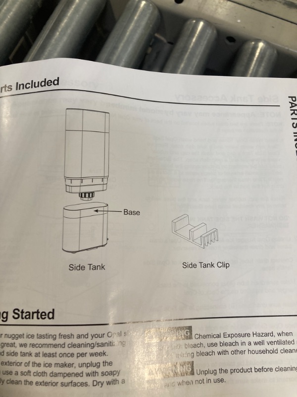 Photo 4 of GE Profile Opal | Side Tank for 2.0 Opal Nugget Ice Maker | Easy Attachment to Opal Ice Machine | 0.75-Gallon Tank | Allows for 3X More Ice Before Refill | Stainless Steel (P4AAKASSPSS)