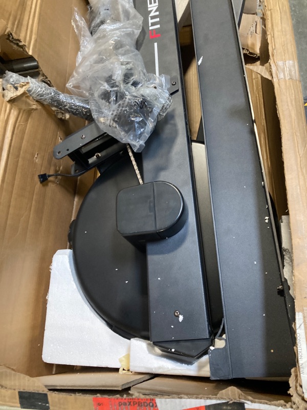 Photo 4 of PASYOU Rowing Machine for Home Use - Commercial-Grade Rower Machine Foldable Air Rowing Machine with 10-Level Resistance, Bluetooth Backlit Monitor, Adjustable-Angle Device Holder - 350LBS Load
****Loose Hardware, may need screws*** 