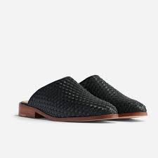 Photo 1 of Ama woven mule black Nisolo slip on 6 1/2 women