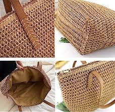 Photo 1 of Straw bag material big bag color brown 