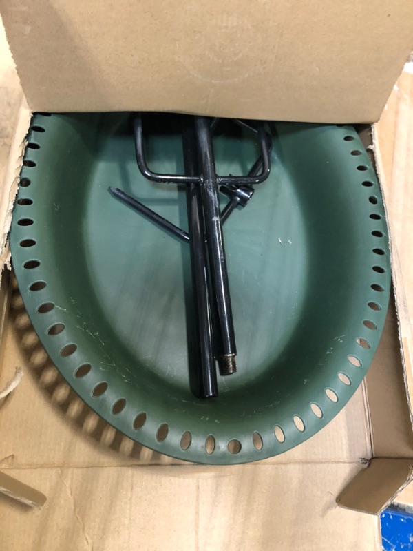Photo 1 of 29 Inch Height Detachable Bird Bath with Metal Stake Stand, Birdbath Bowl Spa & Birdfeeder with 5-Prong Base for Outdoor Garden, Oval Shape, Green
