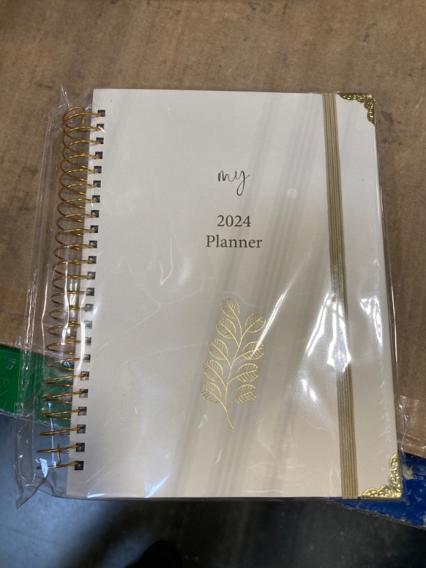 Photo 2 of 2024 Planner - Academic Planner with Tabs, 6.3x8.5 Weekly and Monthly Agenda Planner,Jan.2024-Dec.2024,Spiral Bound,Elastic Closure.