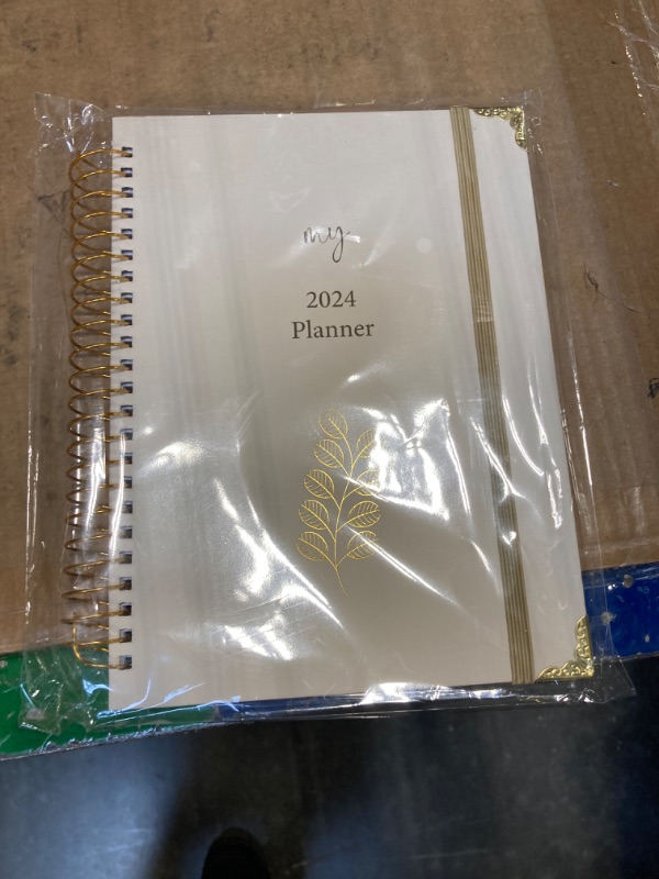 Photo 2 of 2024 Planner - Academic Planner with Tabs, 6.3x8.5 Weekly and Monthly Agenda Planner,Jan.2024-Dec.2024,Spiral Bound,Elastic Closure.