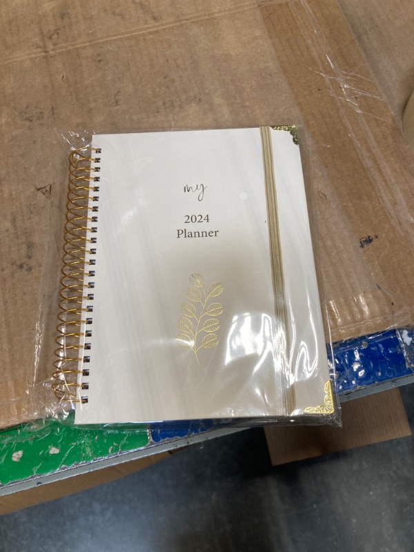 Photo 2 of 2024 Planner - Academic Planner with Tabs, 6.3x8.5 Weekly and Monthly Agenda Planner,Jan.2024-Dec.2024,Spiral Bound,Elastic Closure.