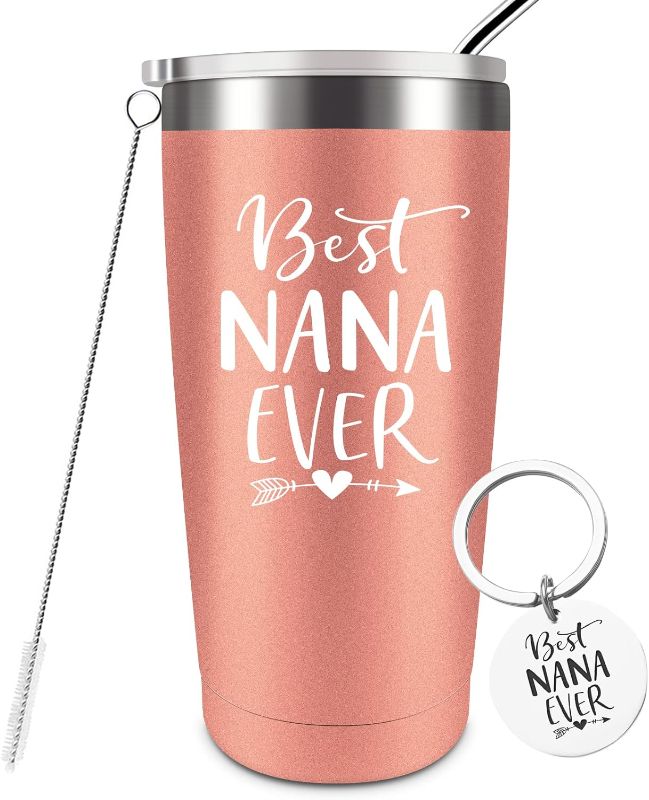 Photo 1 of **COLOR IS WHITE**
Best Nana Ever-Funny Christmas Birthday Gifts for Nana New Nana Nana To be,Stainless Steel Mug Tumbler with Straw and Lid,Mothers Day Tumbler from Granddaughter Grandson 20 Ounce WHITE